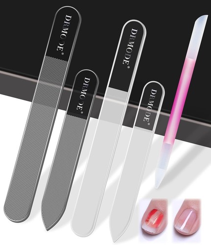 Travel-Friendly 5PCS Glass Nail Buffer and Cuticle Pusher - Nail Care Essential - Picture 3 of 10