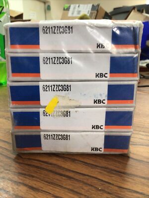 (5-PCS) KBC Bearings 6211ZZC3G81 (VR2)