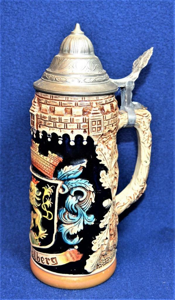 KINGS HEAD キングスヘッド　ヴィンテージ Vintage Original KING West Germany Handmade HEIDELBERG Lidded Beer