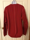 Chaps Ralph Lauren Hand Framed Sweater M Vintage 90s Red Cotton Top Winter Shirt — photo 2