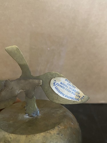 Brass Apple Bell - Picture 3 of 4