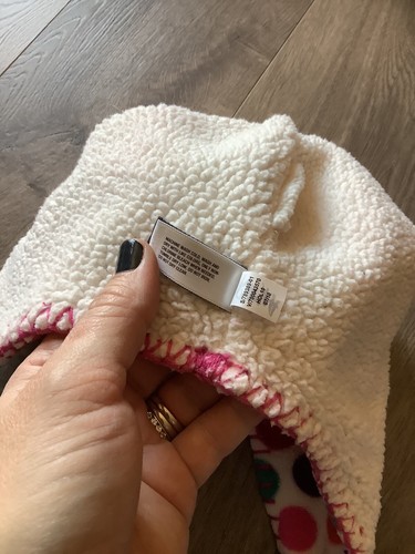 Baby GAP Youth Fleece Winter Hat Mittens Pink Purple EUC Size M/ L Medium Large - Picture 14 of 17