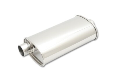 Vibrant Performance Offset-Center 2.25'' In & Out StreetPower Oval Muffler 1105