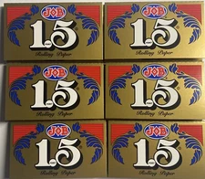 JOB 1.5 Gold Cigarette Rolling Paper (6 Booklets) Ships From Tennessee