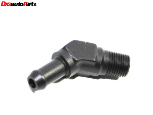 (one) 1/8NPT Male to 5/16" Hose Barb 45 Degree Aluminum Fitting Adapter Black - Picture 4 of 8