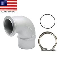 For ISX BorgWarner S400 Style V-Band 90 Degree Turbo Elbow For Cummins ISX