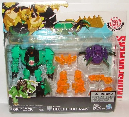 Transformers Robots in Disguise Grimlock vs. Decepticon Back - Picture 1 of 1