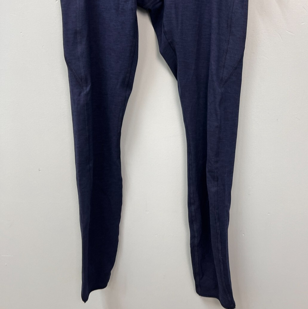 Gaiam Blue Heather Petal Marled Yoga Legging Women's Size Small w/Side Pockets
