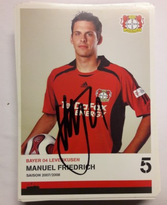 Signierte AK Manuel Friedrich  Bayer Leverkusen  NEU 