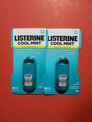 Listerine Pocket Mist Oral Care Cool Mint 280 Total Mists Sprays  Factory Sealed