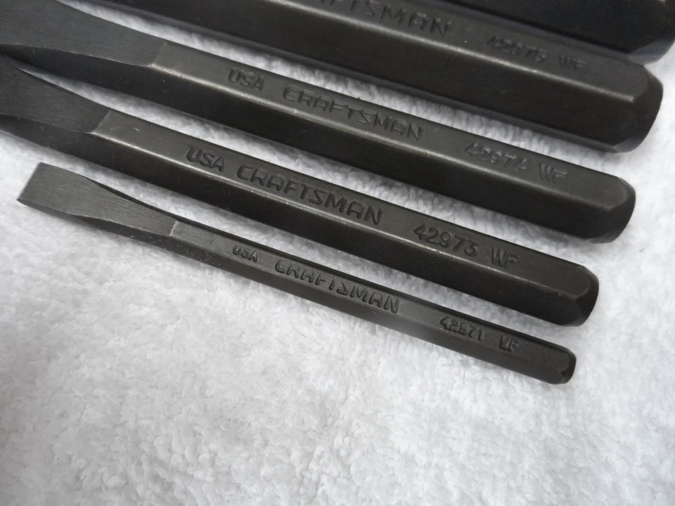 Juego de cinceles Craftsman, hecho en USA (p/n 42971, 42973 a 42976) - 5 piezas Foto 4 de 4