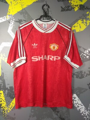 激レア　1990-92 マンチェスターユナイテッド　ユニフォーム Manchester United Rare Jersey Home football shirt 1990/92 Adidas