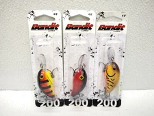 LOT OF 3 BANDIT FISHING LURES CRANKBAIT 200 DIVES 4-8ft NEW