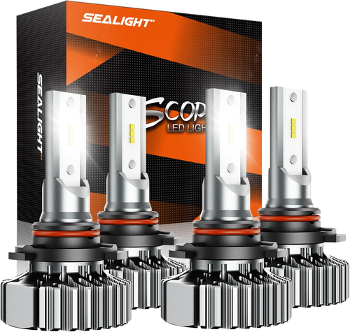 9005/HB3 9006/HB4 Bulbs Combo, Super Bright Bulb, Plug and Play, Fanless Light,