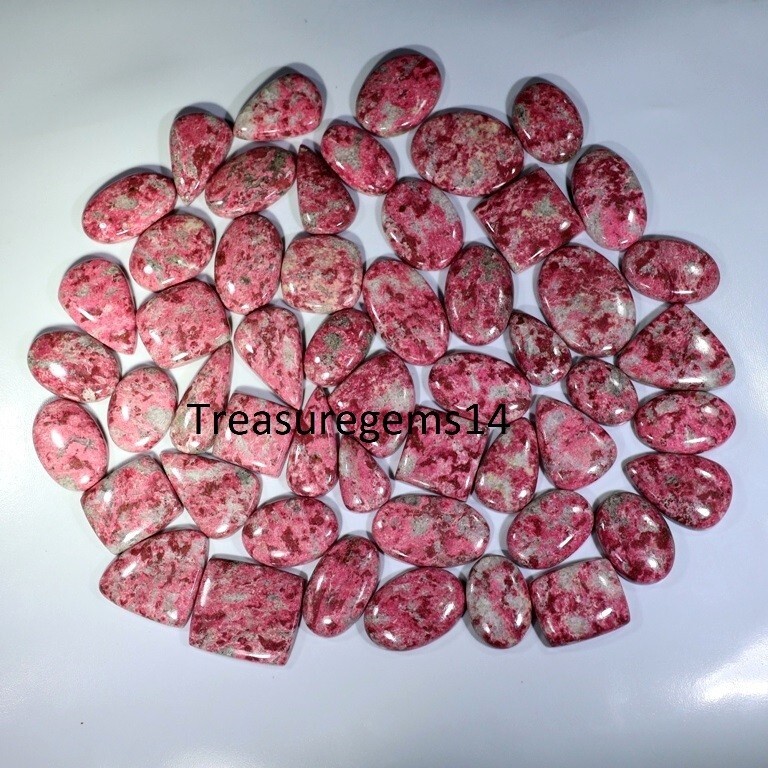 250 Crt WHOLESALE LOT PINK THULITE-PINK ZOISITE.CABOCHON GEMSTONE
