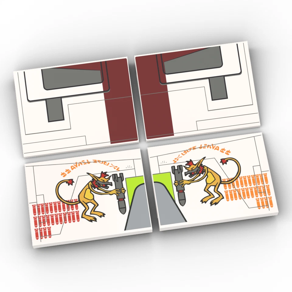 Upgrade-Kit (bedruckte Teile) für LEGO® Star Wars 7676 Republic Attack Gunship™