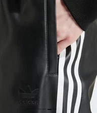 Adidas Firebird Faux Leather Pleather Pants S Small NWT New