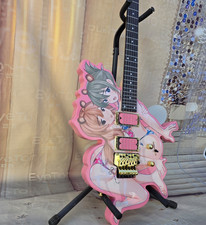 Hot Pick Pink Anime Custom Electric Guitar Un...