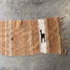 Vintage Antique Native American Handwoven Brown Wool Striped Llama Rug 65 x 19 — photo 6