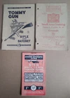 Vintage Military Arms Training Pamphlets x3 Tommy Gun Grenade Home Guard WW2