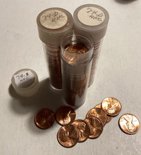 3 ROLLS OF 1974 D  BRILLIANT UNCIRCULATED LINCOLN MEMORIAL CENTS A221