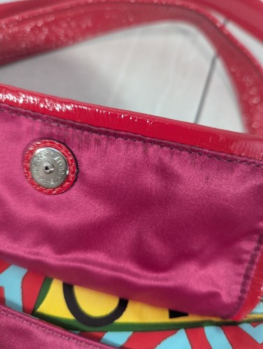 Coach Poppy Small Boho Purse In Zebra Graffiti C0973-13823 Double Red Straps - Picture 9 of 24