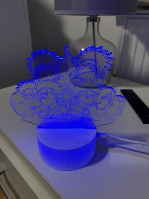 LED Anime Naruto Uzumaki Nachtlicht Uchiha Sasuke Kakashi Gaara Manga Lampe Gift