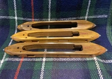 3 Reclaimed Vintage Halstead R468 5/86 Wooden Cotton Loom Flying Shuttles 49cm