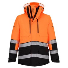 Portwest EV4 Hi-Vis Waterproof Expedition Parka Jacket - Warm & Breathable