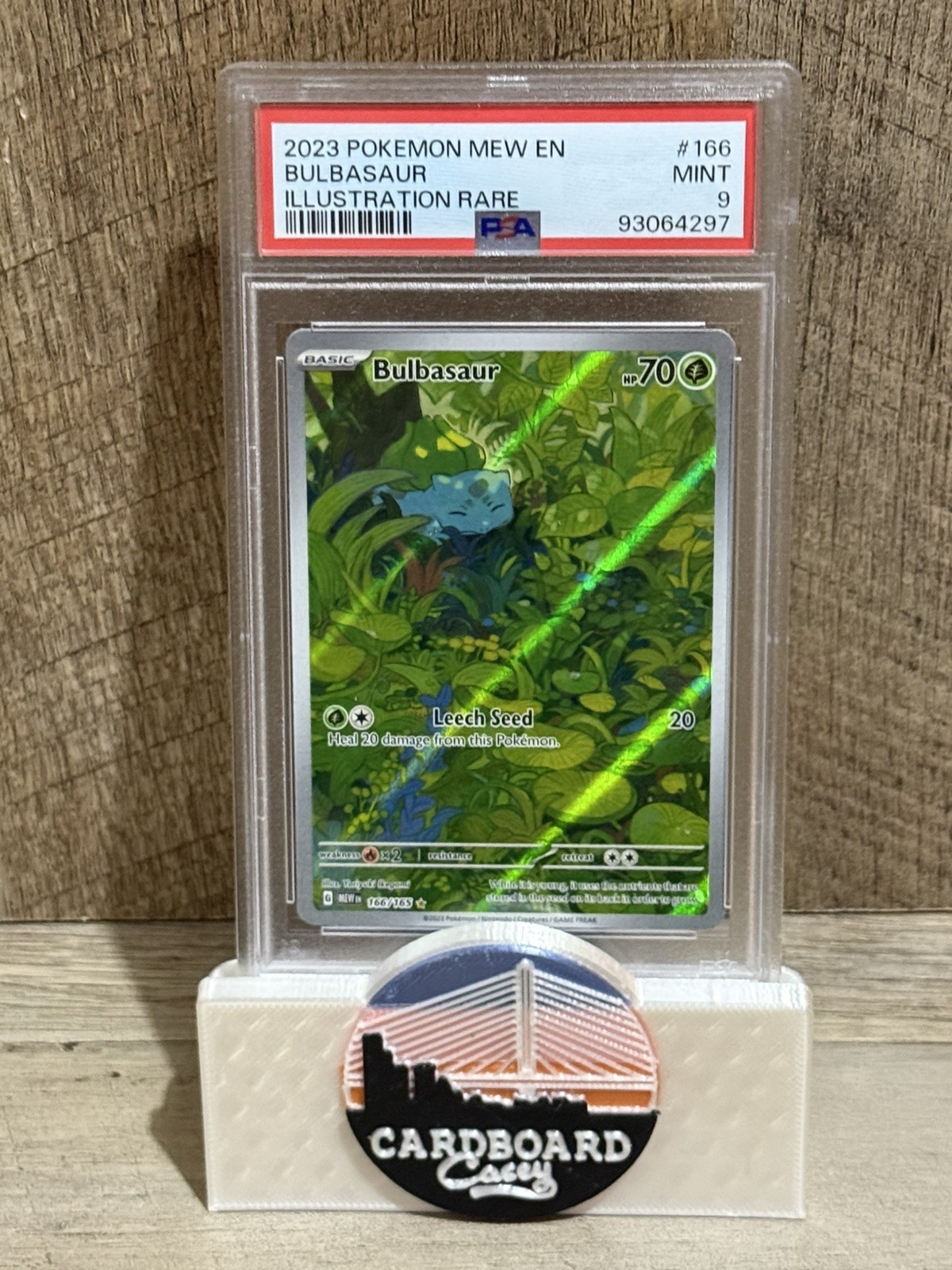 2023 POKEMON MEW EN-151 ILLUSTRATION RARE #166 BULBASAUR PSA 9