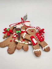 Christmas Ornaments Cookies Gingerbread Men Bakers Frosted Holiday Set of 3