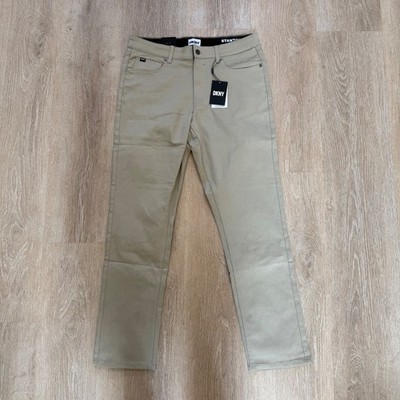 DKNY Mens Stanton Slim Fit Ultimate Stretch 5 Pockets Pants Khaki NWT $79.50