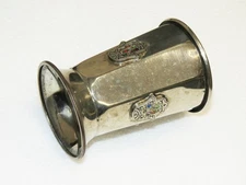 Beautiful Judaica Kabalistic Cup Silver plated with Hebrew Writing, amulet.