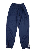 Vintage Nike Nylon Windbreaker Pants Medium Womens Navy Blue Lined Baggy 90s