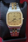 VINTAG OMEGA SEAMASTER WATCH REF 1332 DATE TWO TONE SWISS MADE MEN'S GOLD SILVER