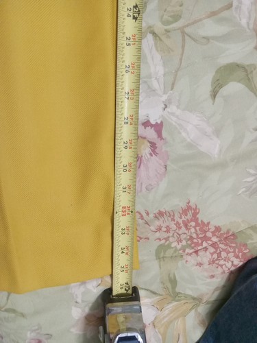 Nuevo con etiquetas Pantalón Banana Republic Amarillo Musard Lido Pierna Ancha Lana Italiana Talla 2 Alto - Imagen 5 de 8
