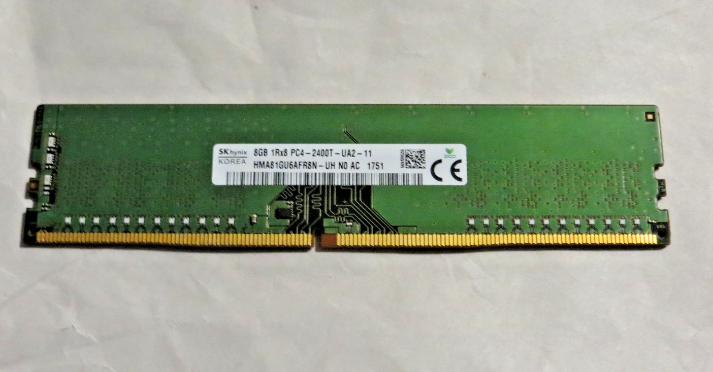 SK Hynix 8GB DDR4 2400MHz PC4-19200 Desktop Memory HMA81GU6AFR8N-UH