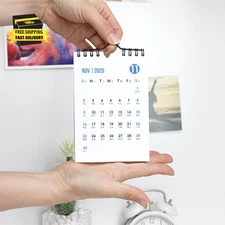Mini Wall Calendar 2025-2026,Small Wall Calendar,Jul.2025 to Dec. 2026 Spiral Mo
