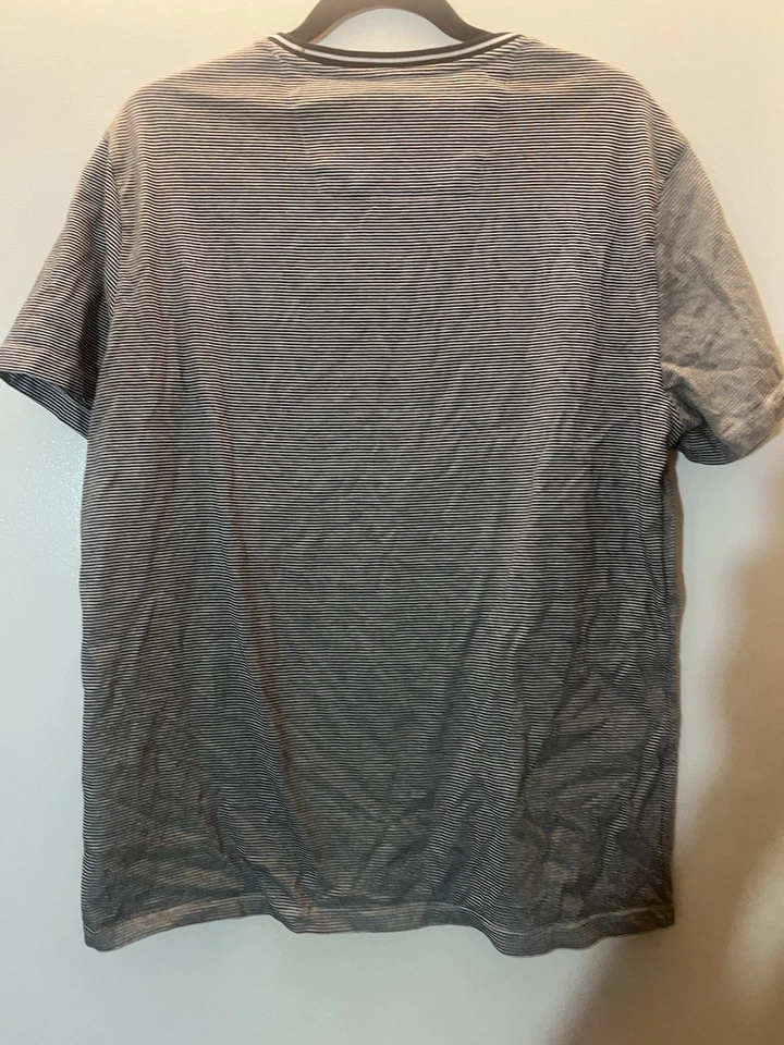 Рубашка мужская Calvin Klein Liquid Touch черная белая полоса короткий рукав - Изображение 4 из 4