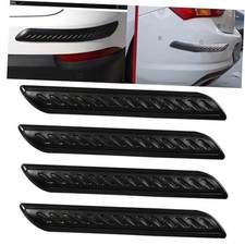 Anti-Collision Patch Car Bumper Guard Strip Anti-Scratch Bumper Black-4Pack