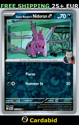 Team Rocket's Nidoran M - DRI #117/182 SV10: Destined Rivals Reverse Holo buchi