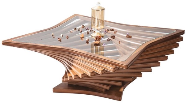 Couchtisch Modern Wohnzimmer Holz Neu Braun Stilvoll Elegant Komfort-image