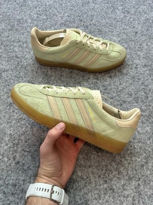 Adidas Gazelle indoor Grün Beige Gr. 40 2/3 #158 Sneaker