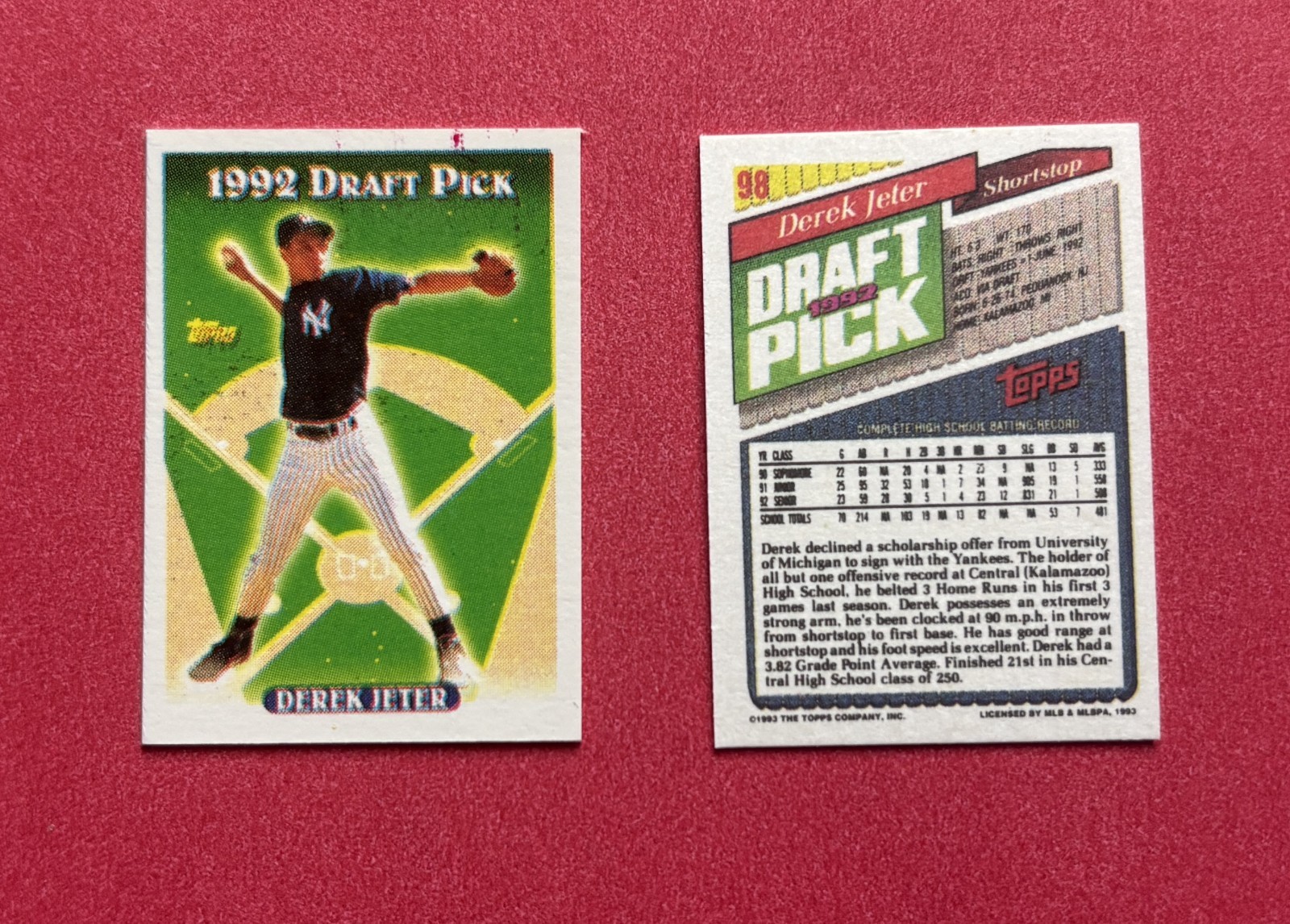1993 Topps Micro Baseball - Derek Jeter #98