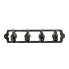 SPI Home Doggie Tails Rustic Black Cast Iron Wall Coat & Key Holder 14"x3" 