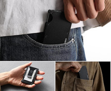 Compatible with Magsafe Wallet, Slim Wallet for Men with Money Clip, Rfid Blocki