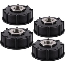 IBC Adapter S60X6, 1 Zoll, Edelstahl, Schlauchanschluss, 4 St&uuml;ck, Gartenzubeh&ouml;r