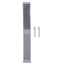 Stainless Steel Mesh Watch Band 18mm Quick Release Magnetic Clasp, Space Gray