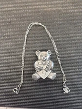 Jw1 Torino Teddy Bear Jewelry Brooch Necklace Earrings Keepsake Box K145