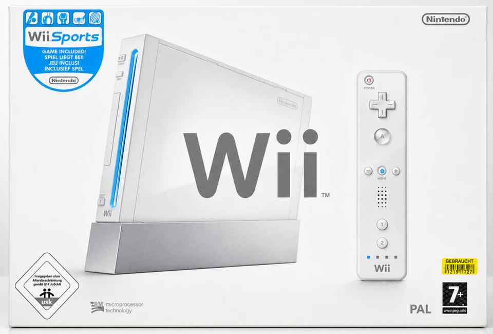 Nintendo Wii Console Complète Wii Sports Blanc RVL-001 PAL CIB Original OVP - Photo 1/4